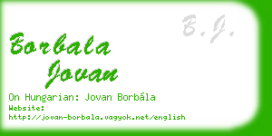 borbala jovan business card